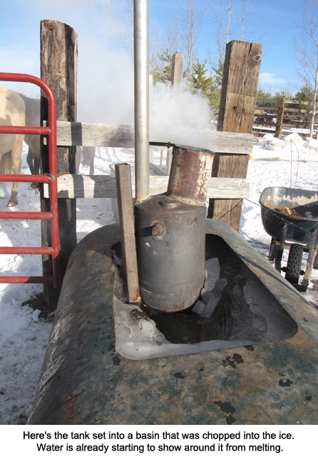 How do you keep livestock water from freezing solid off-grid? – 1/7/12