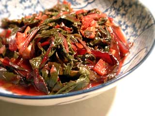 Beet Greens with Bacon