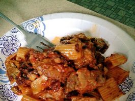 Penne with Provencal eggplant and peppers