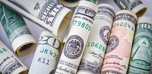 An American dollar worth two cents