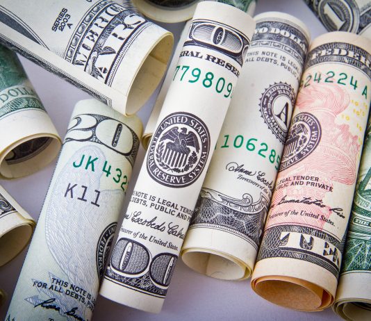 An American dollar worth two cents