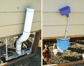 tube system to provide water for our backyard chickens