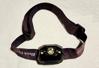 New rechargeable 130-lumen Black Diamond LED headlamp