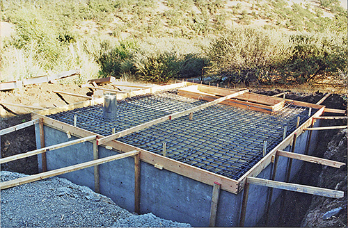roof grid for root cellar