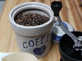 Roasting coffee on a wood stove