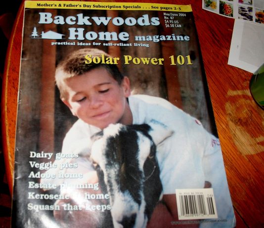 I’ve had fun looking at back issues of Backwoods Home Magazine