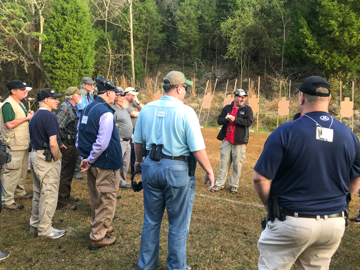 David Maglio teaching a pistol class