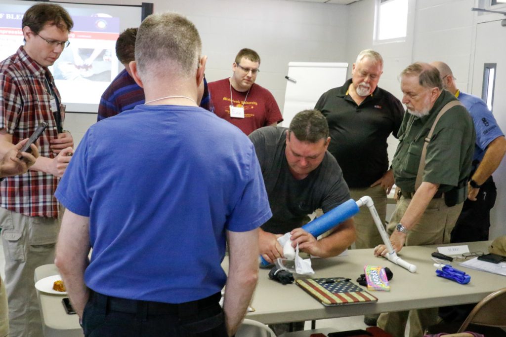 Stacy Kitchens demonstrating to the class