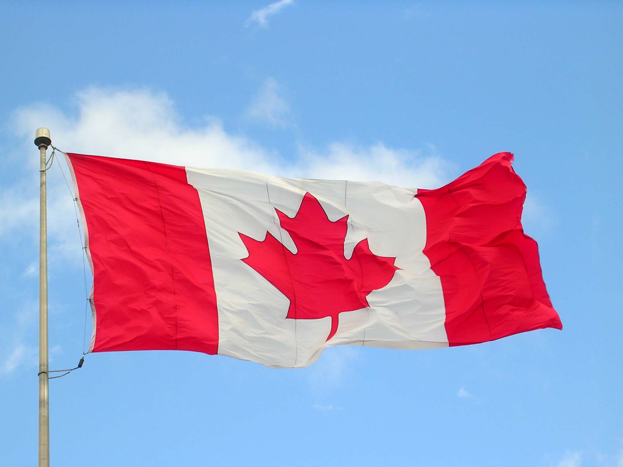 Canadian flag outside the Maritime Museum of the Atlantic