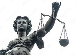 Justice Statue with Sword and Scale