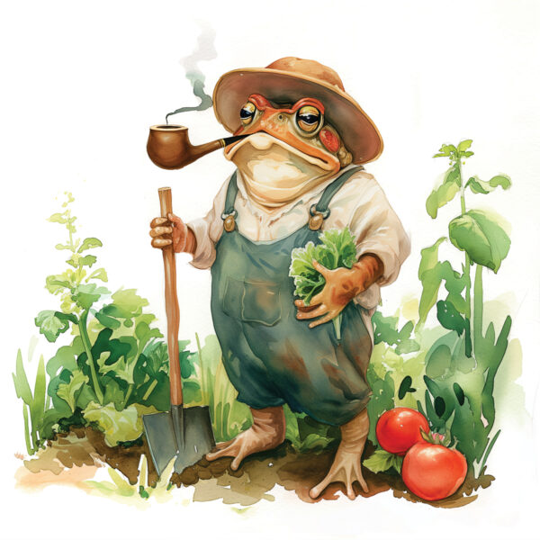 Art Print: Stoic Toad Farmer - 12x12 in